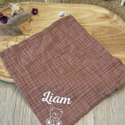 Personalisiertes Schnuffeltuch Baby mit Namen | Kuscheltuch | Geschenk zur Geburt | individuell bedruckt