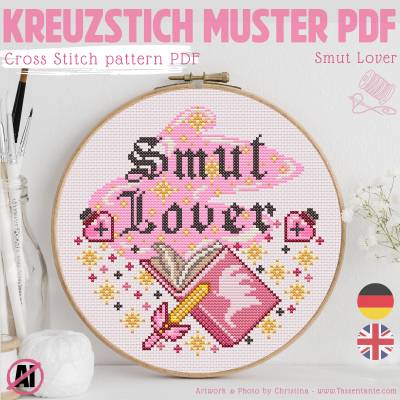 Kreuzstich Vorlage PDF Romantasy, Smut, Book-Tok, Buchliebhaber