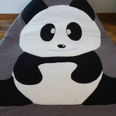 Krabbeldecke Patchwork Panda – Handgemacht, weich & hochwertig