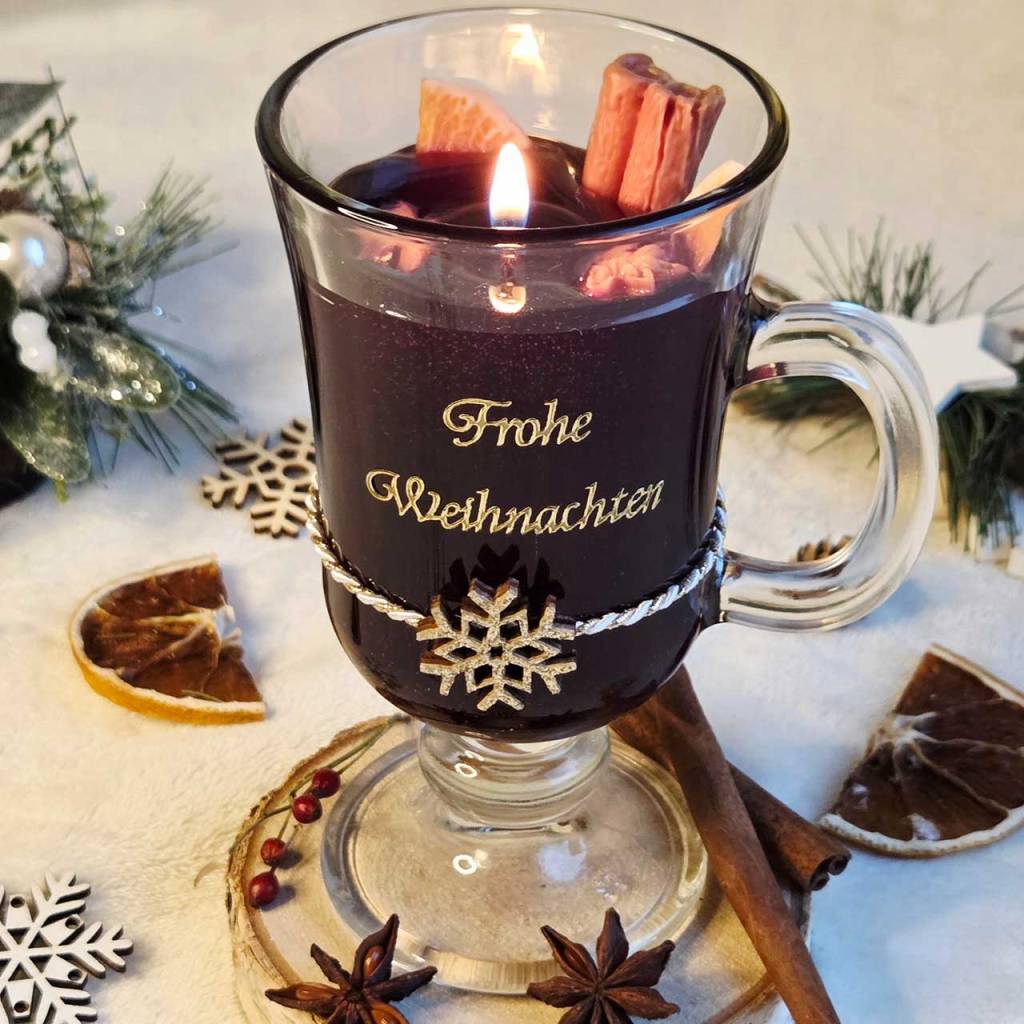 Glühwein Duftkerze im Glas