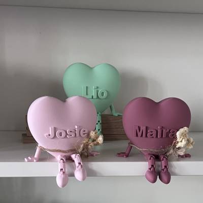 Personalisiertes Herz mit Name - Geschenk zur Geburt, Taufe oder einen Herzensmenschen Deko Muttertag Vatertag Geschenk