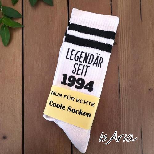 Legendär seit … Socken/Jahrgangs-Socken/Geburtsjahr/Tennissocken/Männer-Geschenk/Geschenkidee Runder Geburtstag