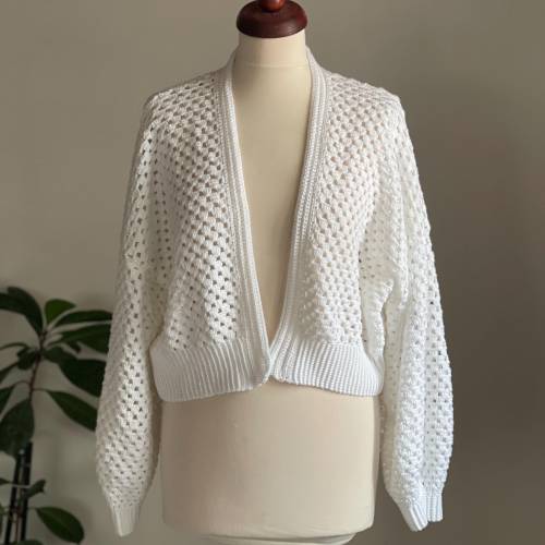 Brautjacke,Braut Bolero, Jacke, Stola, Hochzeit, Bolero in weiss !gehäkelt !Besondere Anlässe, UNIKAT!