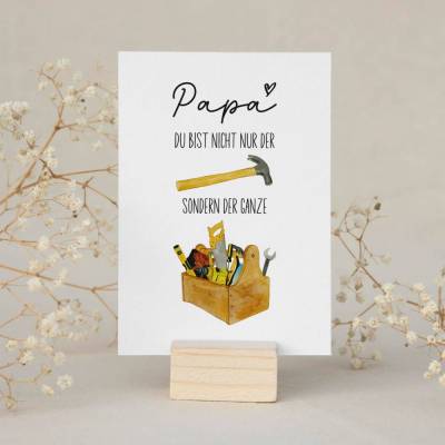 Postkarte *Papa, du bist nicht nur der Hammer, sondern der ganze Werkzeugkasten* / Geschenkkarte zum Vatertag