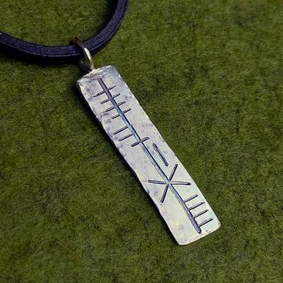 Silber-Anhänger: dein Name in Ogham-Runen