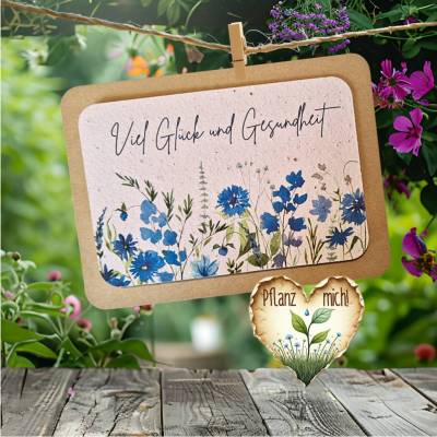 Einpflanzbare Geburtstagskarte aus Samenpapier | nachhaltige Geburtstagsgeschenke | Grußkarte für Frauen und Freundinnen