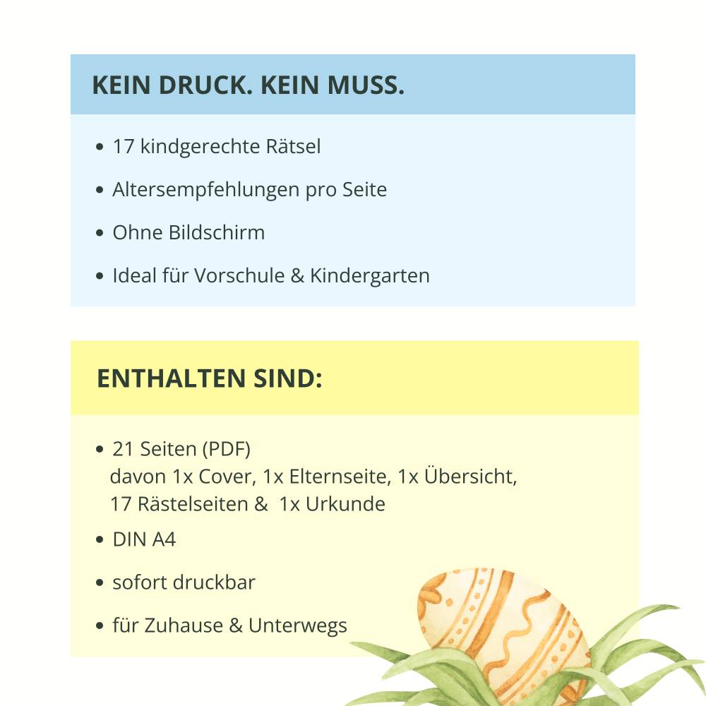Oster Rätsel Aktivität Kinder 4–6 | Zählen & Logik Arbeitsblatt | Suchspiele + Denkaufgaben | PDF Digitaler Download Bild 10