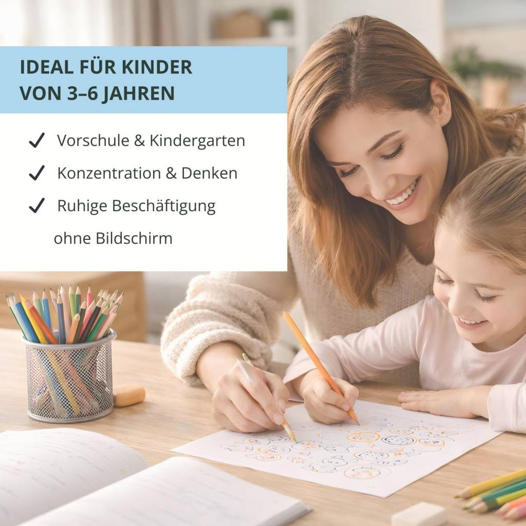 Oster Rätsel Aktivität Kinder 4–6 | Zählen & Logik Arbeitsblatt | Suchspiele + Denkaufgaben | PDF Digitaler Download Bild 2