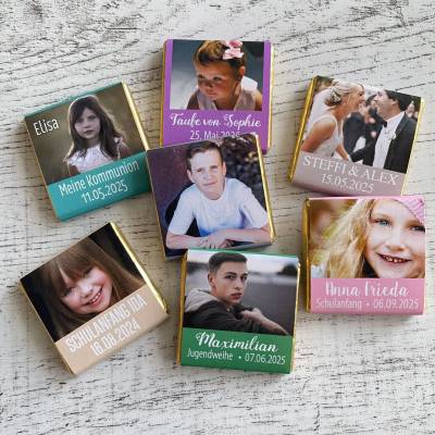 Gastgeschenk Konfirmation Firmung | Schokolade Schokotäfelchen | personalisiert + Foto