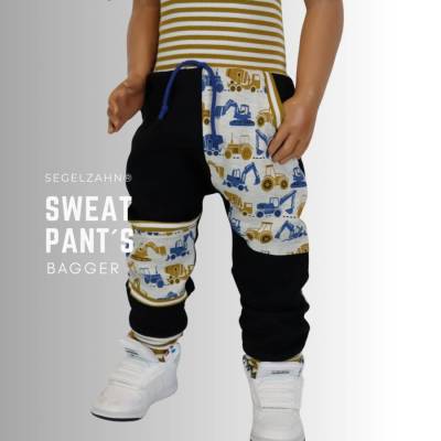 Slim Fit Sweat Jogger Kinder, Bagger Hose Schwarz Jungen Mädchen Kleidung Unisex Jogginghose Segelzahn Kinderhose