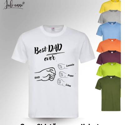 Papa Shirt (Farbauswahl) - personalisiert mit Kindernamen