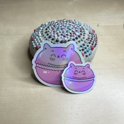Macaron Katze Sticker