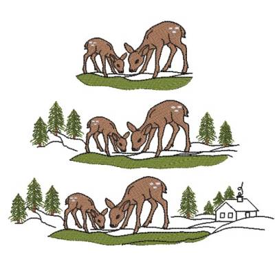 Stickdatei Reh Wald Waldtier