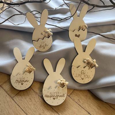 Oster Geschenkverpackung Hase Geldgeschenk Holz Tischdeko Osterbrunch