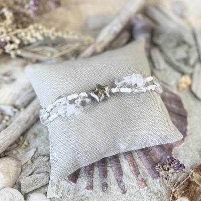 „Heal“ 2.0 - Heilendes Armband aus Bergkristall und Abalone-Stern