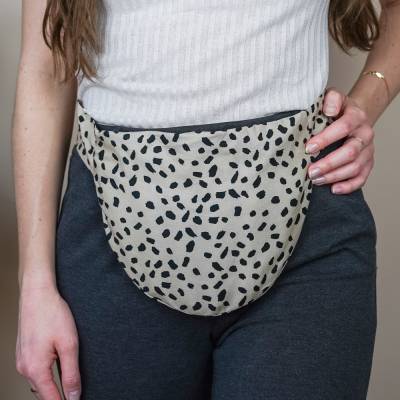 Belly Wrap Coffee Braun aus Baumwolle – Wickelband zum Umbinden, handgemacht, ideal für Entspannung & Wohlgefühl zuhause