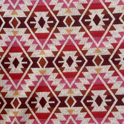 Bio-Jaquardjersey Plaid aus der Western Fairy Tales Kollektion von Hamburger Liebe von Albstoffe in rosé, rot