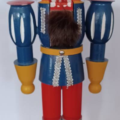 Vintage Nussknacker Weihnachten – Handarbeit Erzgebirge DDR – 34 cm Unikat