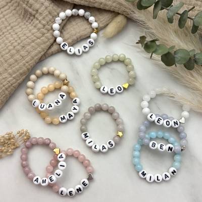 Baby-Perlenarmband Individuell / Neugeborenenarmband Babyarmband Kinderarmband / Personalisierbar & Individuell / Gesche