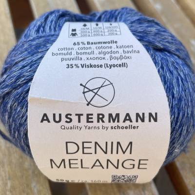 50g Austermann Denim Melange 50g/160 m Farbe: 03 jeansblau