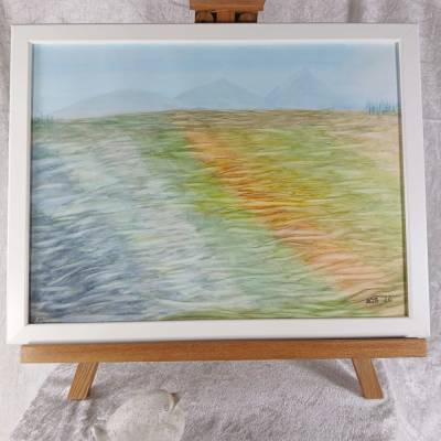 "Der Atem der Landschaft", Gouache Bild, 30 x 40 cm