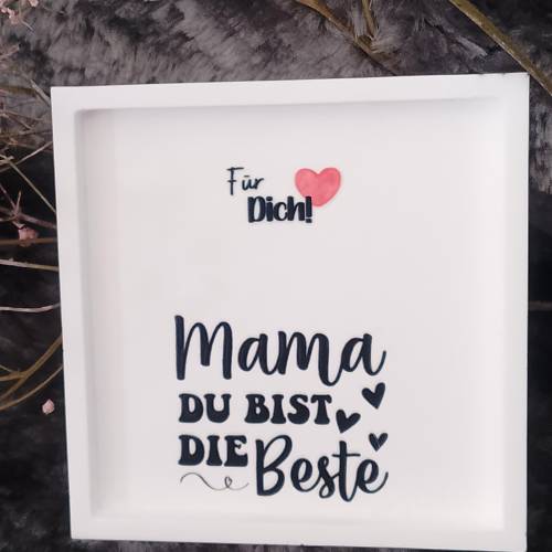 Einzigartiges Geschenketablett mit Aufschrift " Schön dass es dich gibt", ideal zum Muttertag, Geburtstag