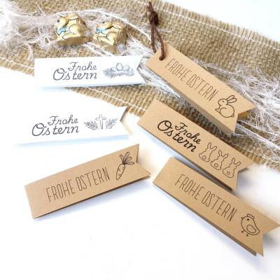 Druckvorlage Ostern Geschenkanhänger – Moderne DIY Anhänger & Fahnen zum Selberdrucken