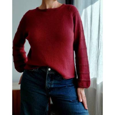 Strickanleitung Take on me Tee - Raglanshirt Damen – Top Down Tee mit Lochmuster (Gr. 1–10)
