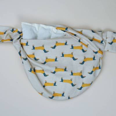 Wickelband Bauch Dackel Baumwolle – Belly Wrap zum Umbinden, handmade, perfekt für Ruhe & entspannte Momente