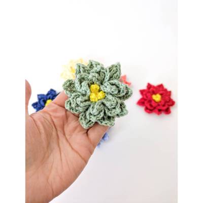 gehäkelter Kühlschrankmagnet | Blumenmagnet gehäkelt | Mitbringsel Freunde | kleine Geschenkidee | Ostergeschenk