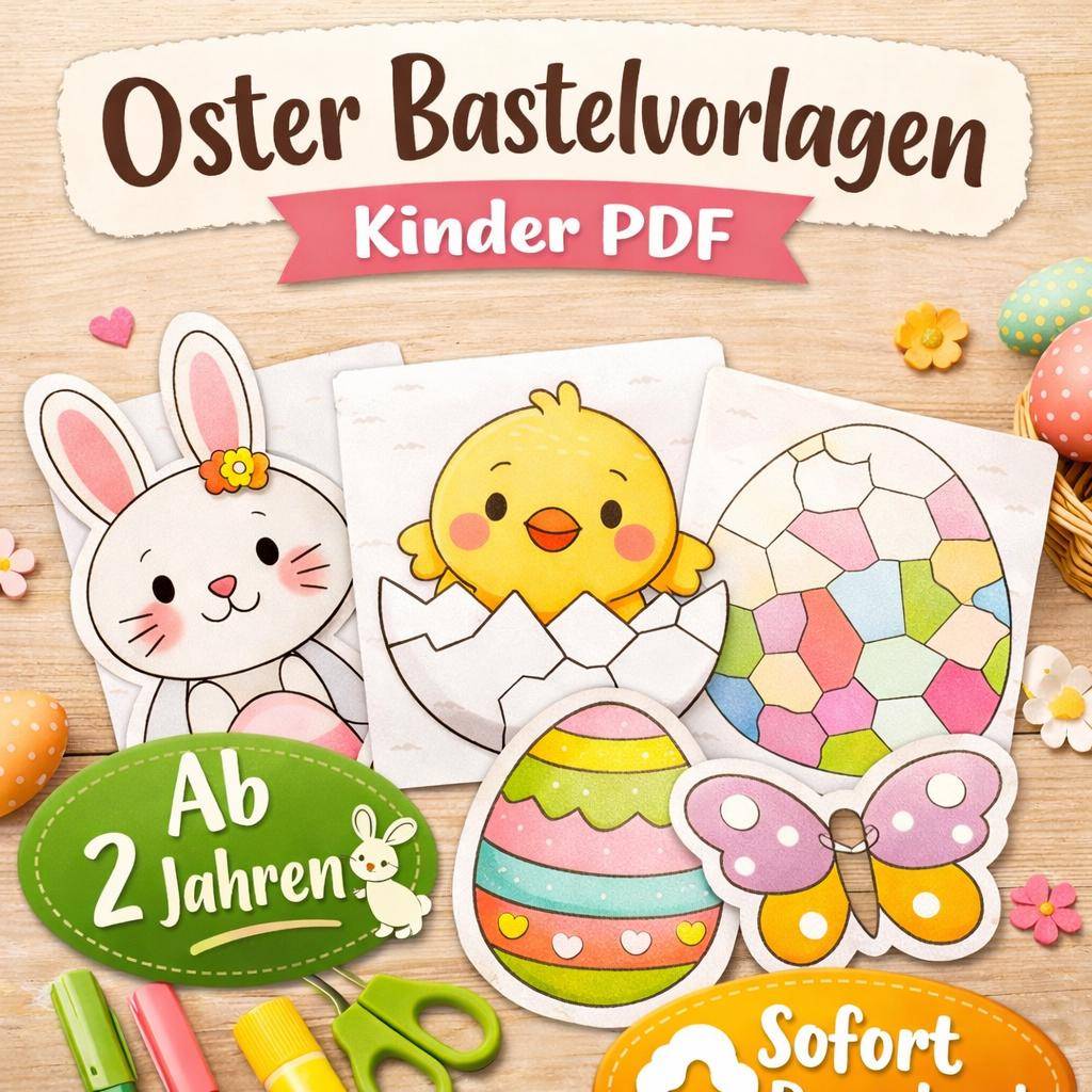 Oster Bastelvorlagen Kinder PDF – Basteln & Ausmalen ab 2 Jahren | DIY