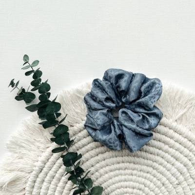 Scrunchie Satin, Leo, hellblau, Haargummi, Zopfgummi