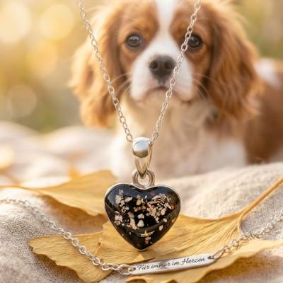 Gedenkschmuck Herz-Anhänger Momo für Asche | Individuelle Aschekette | Handmade Memorial Jewelry