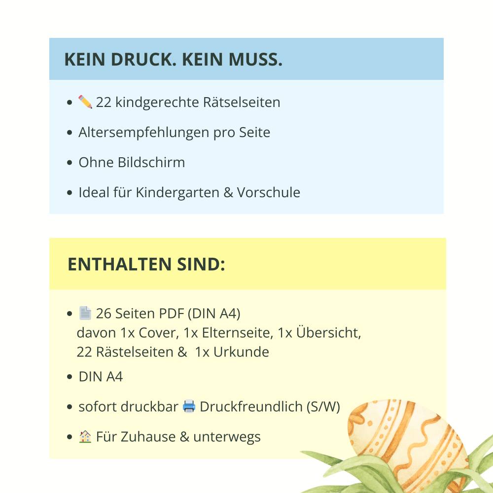 Oster Zahlen, Mengen, Farben Rätsel | Kinder 3-6 | Digitaler Download | 22 Seiten | PDF ausdrucken | Beschäftigung ohne Bild 10
