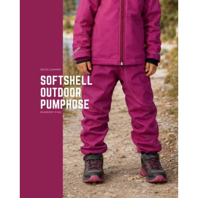 Softshellhose Mädchen Raspberry Pink | Gefütterte Outdoorhose | Regenhose Kinder | Matschhose mit Fleece | Mitwachshose 