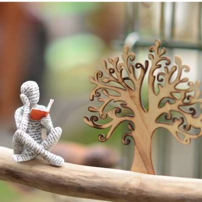 Hängende Fensterdeko Eiche Ring Dekoration 38 cm