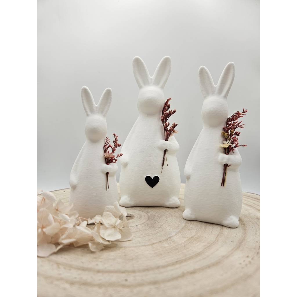 Osterhase Deko modern - Minimalistische Osterhasen Deko - Skandi Osterdeko - 3D gedruckter Hase
