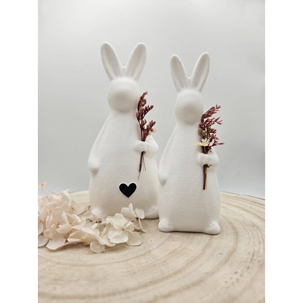 Osterhase Deko modern - Minimalistische Osterhasen Deko - Skandi Osterdeko - 3D gedruckter Hase