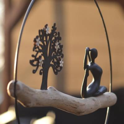 Hängende Fensterdeko Yoga Ring Dekoration 38 cm