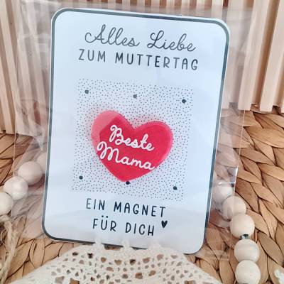 Muttertagsgeschenk Herz Magnet Mama