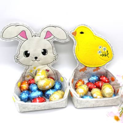 Stickdatei ITH Körbchen Ostern Hase Küken 18x30cm