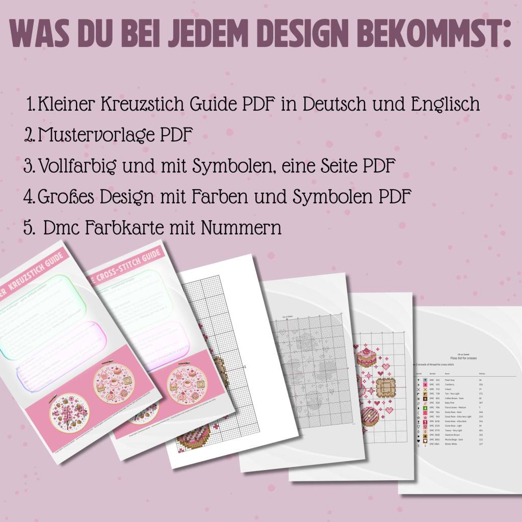 Kreuzstich Vorlage PDF - Lesezeichen - Romantasy - Nacht Königreich - Berge im Sternenlicht Bild 2
