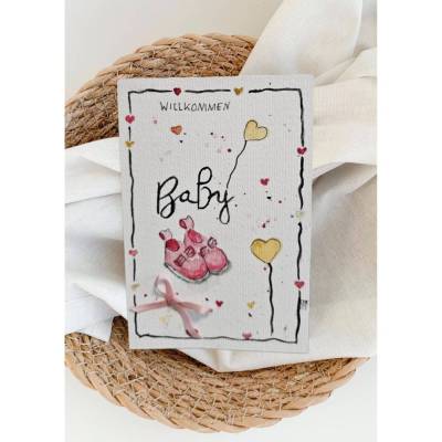 Glückwunschkarte Willkommen Baby