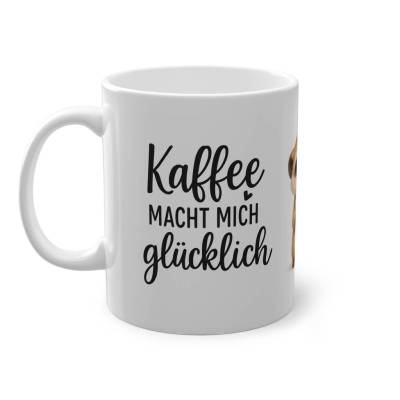 Kaffee Tasse Spruch Kaffee macht mich glücklich lustig Geschenk Kaffeeliebhaber Becher Büro Kollegen