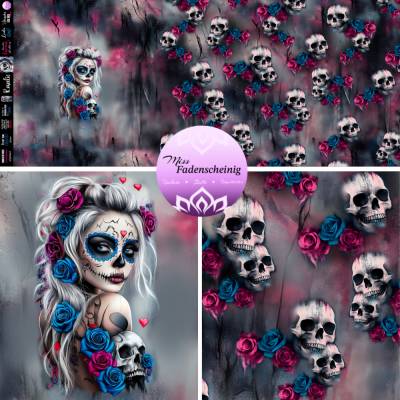 Stoffpanel Jersey „Rosalie“ - Eigenproduktion (Überbreite)