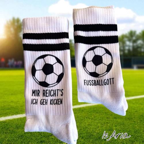 Fussball Socken - Fussballgott / Mir reicht‘s, ich geh kicken/Tennissocken/Männer-Geschenk/Geschenkidee