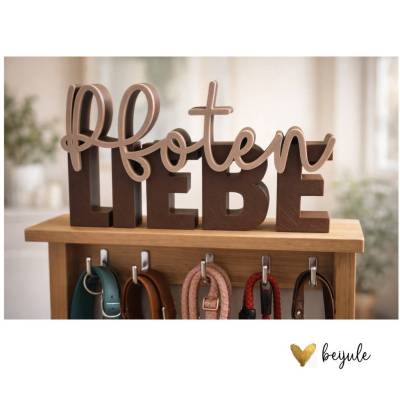 Schriftzug Pfotenliebe - 3D Druck