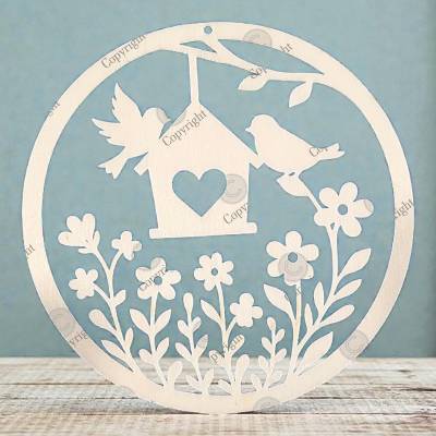 SVG Datei Frühling, Vogelhaus, Download