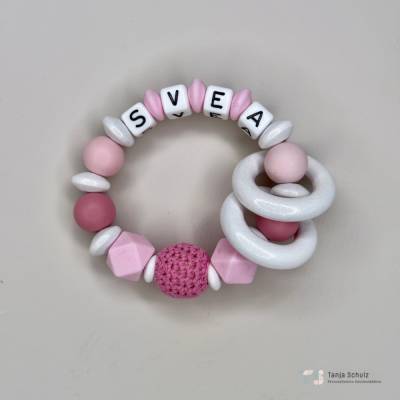 Tanja Schulz Shop | Greifring für Mädchen | Klassisch in rosa und pink