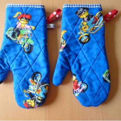 Topfhandschuhe Topflappen Motorrad Huhn